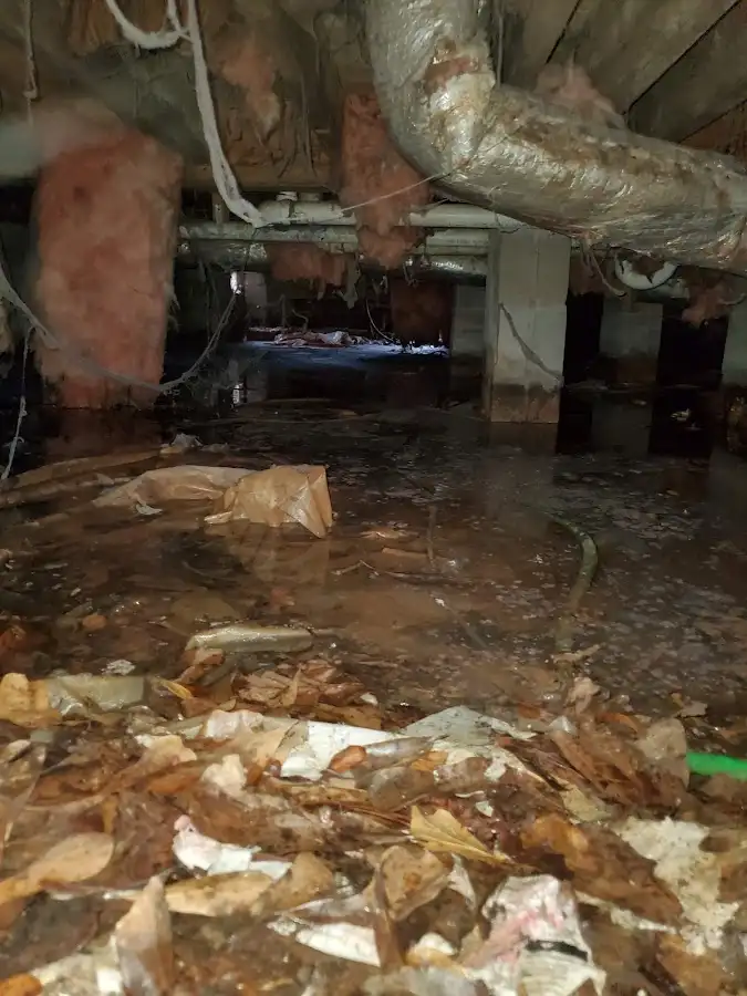 Crawl space flood assessment for Commercial Water Damage Restoration in Levelland